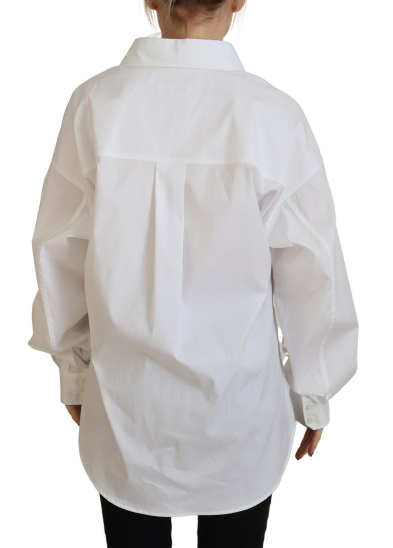Dsquared² White Cotton Button Down Collared Dress Shirt