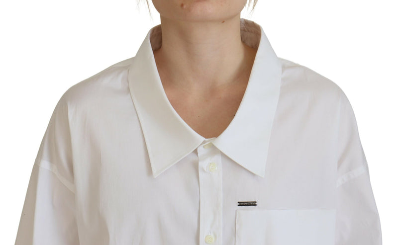 Dsquared² White Cotton Button Down Collared Dress Shirt
