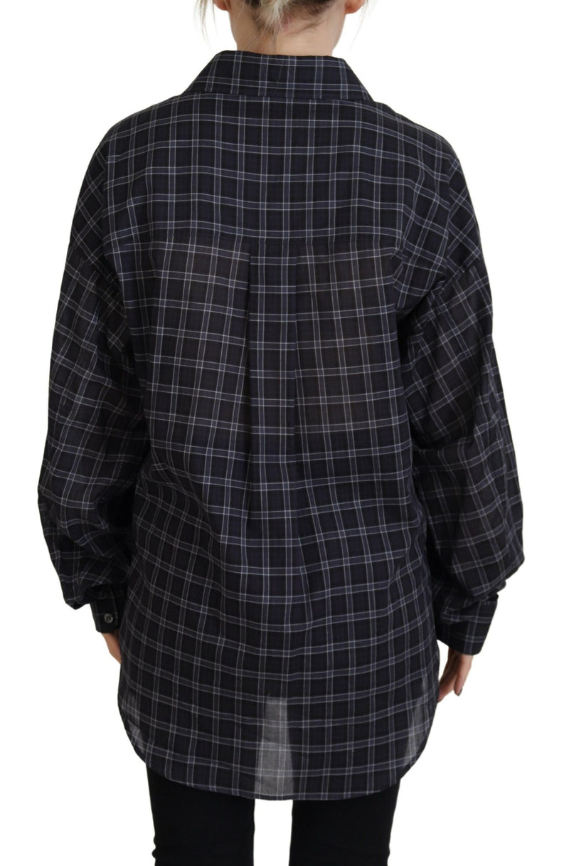 Dsquared² Black Checkered Long Sleeves Shirt - Authentic Style