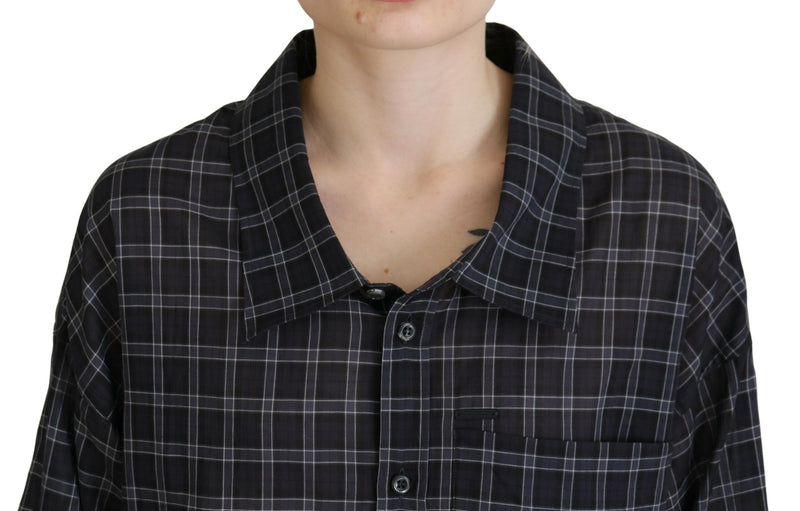 Dsquared² Black Checkered Long Sleeves Shirt - Authentic Style