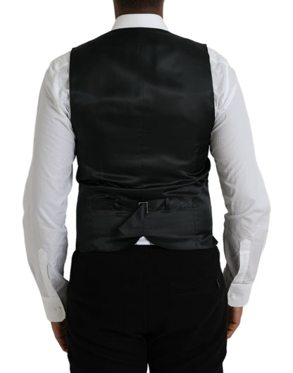 Dolce & Gabbana Grijs Vlooiend Katoenen Formele Vest