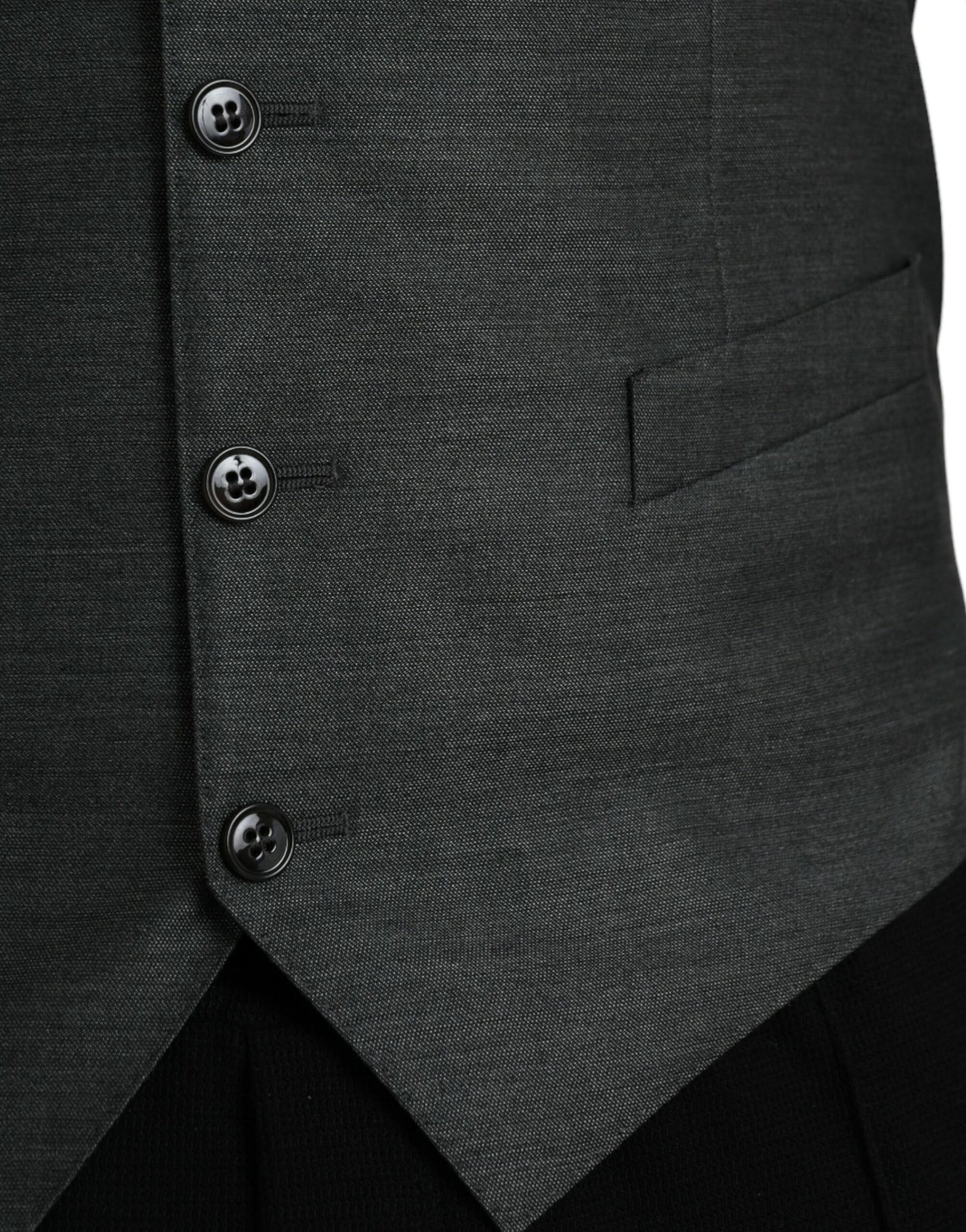 Dolce & Gabbana Grijs Vlooiend Katoenen Formele Vest