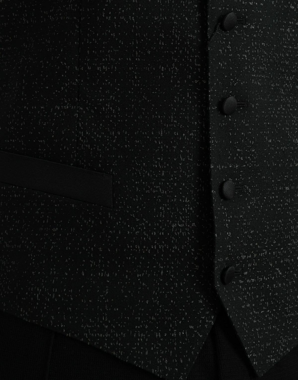 Dolce & Gabbana Black Brown Silk Waistcoat - Formal Vest