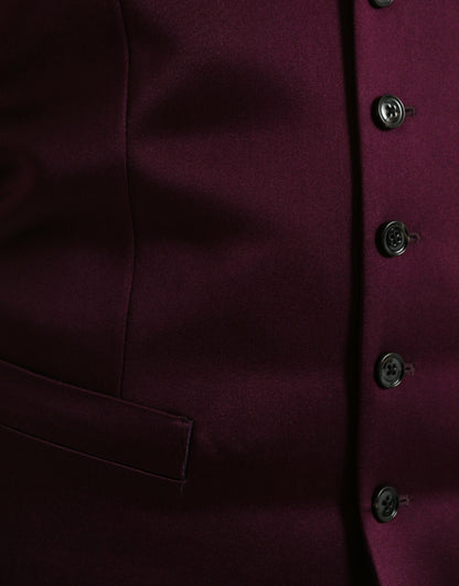 Dolce & Gabbana Rood fluwelen zijden vest, formele vest.