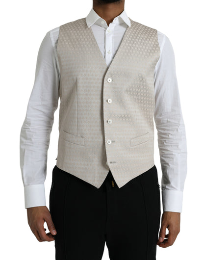 Dolce & Gabbana wit katoenen vest, formele vest, als jurk te dragen.