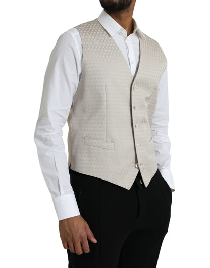 Dolce & Gabbana wit katoenen vest, formele vest, als jurk te dragen.