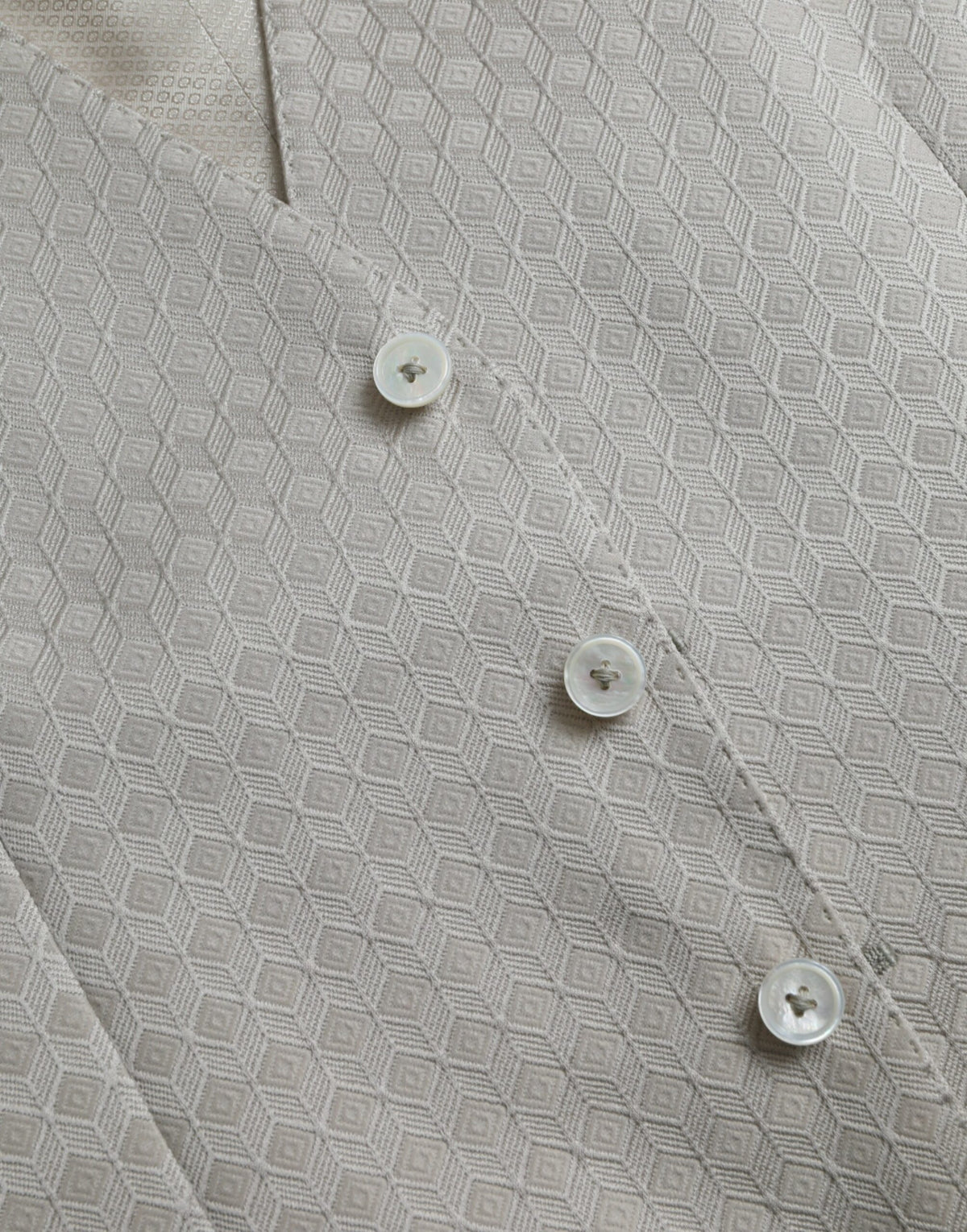 Dolce & Gabbana Off White Cotton Waistcoat - Elegant Formal Vest