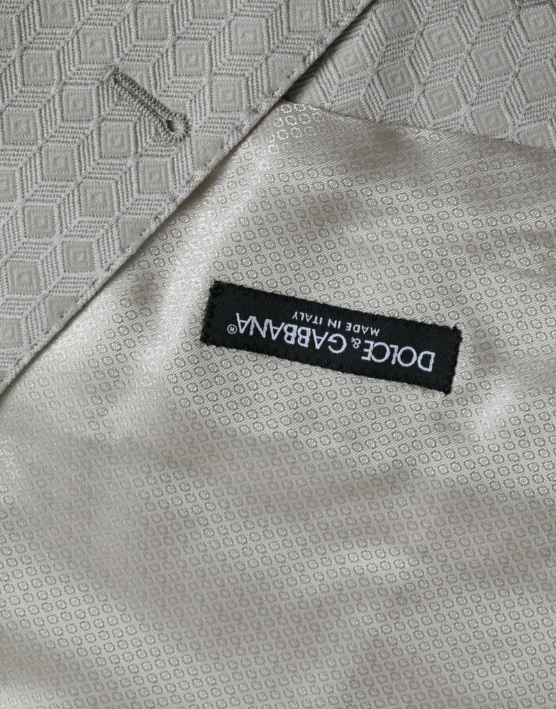 Dolce & Gabbana Off White Cotton Waistcoat - Elegant Formal Vest