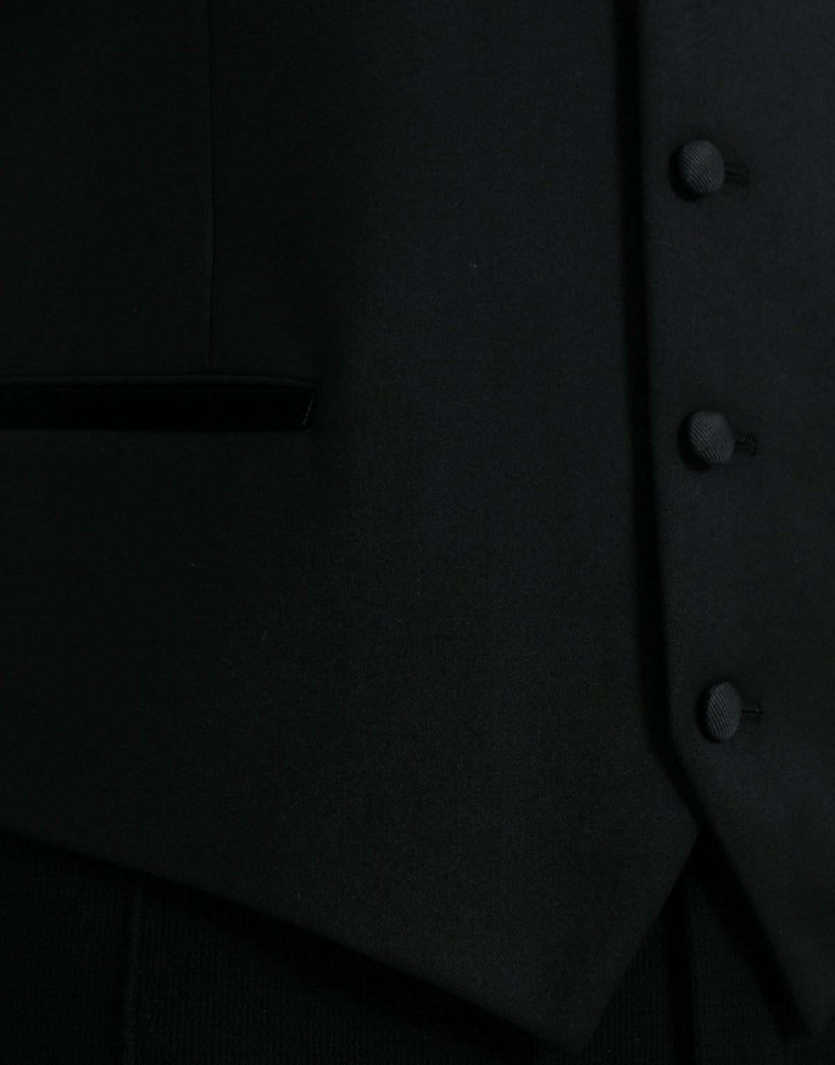 Dolce & Gabbana Black Silk Waistcoat - Elegant Formal Vest