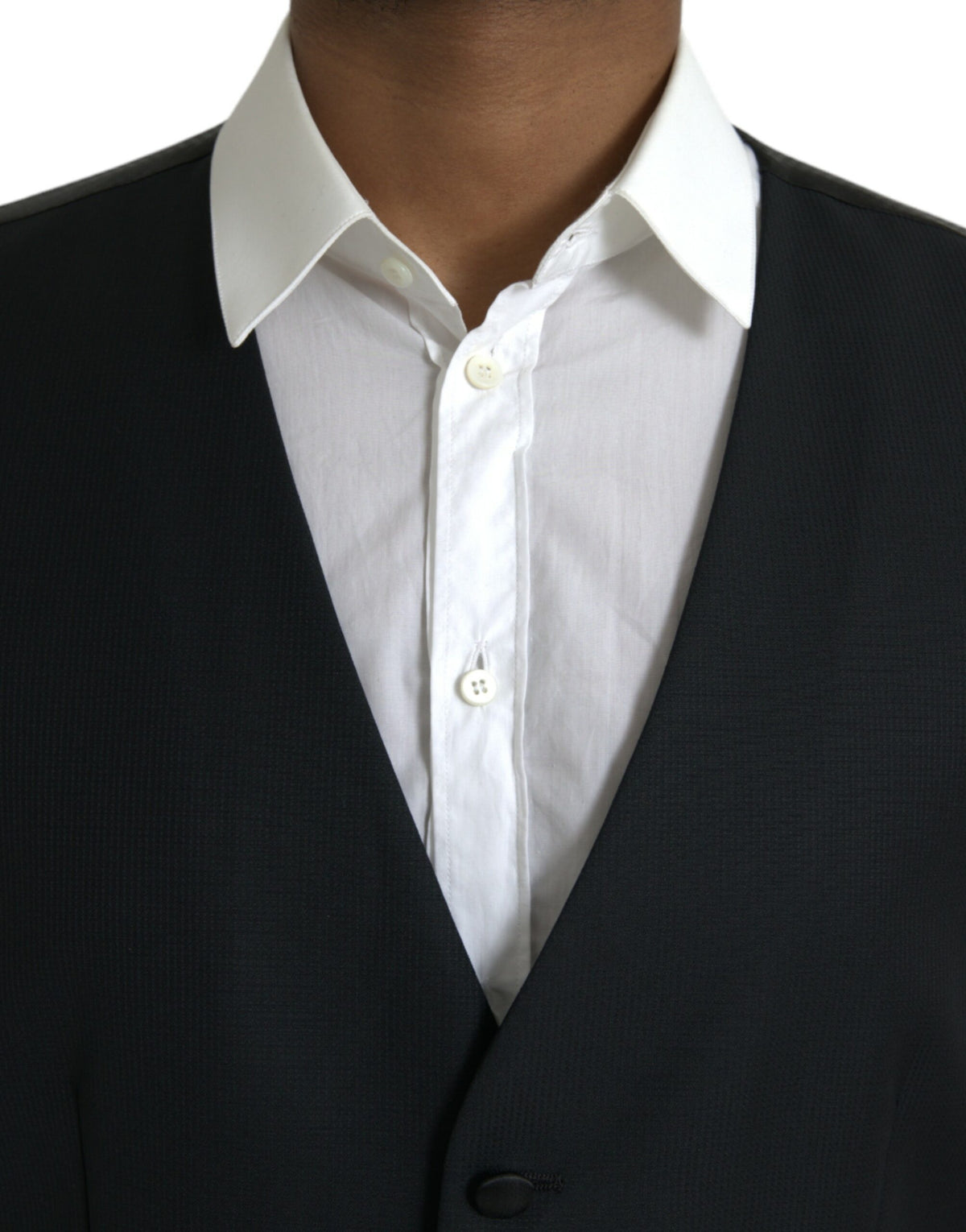 Dolce & Gabbana Black Wool Waistcoat - Elegant Formal Vest