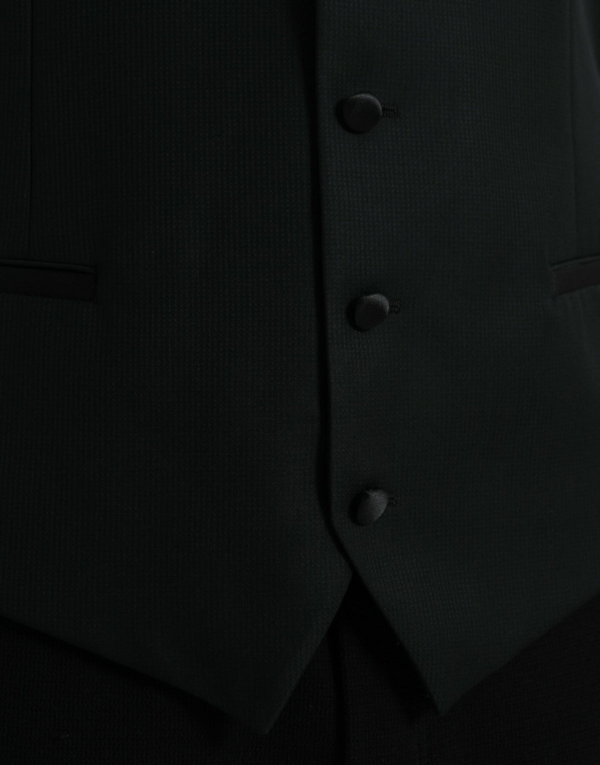 Dolce & Gabbana Black Wool Waistcoat - Elegant Formal Vest