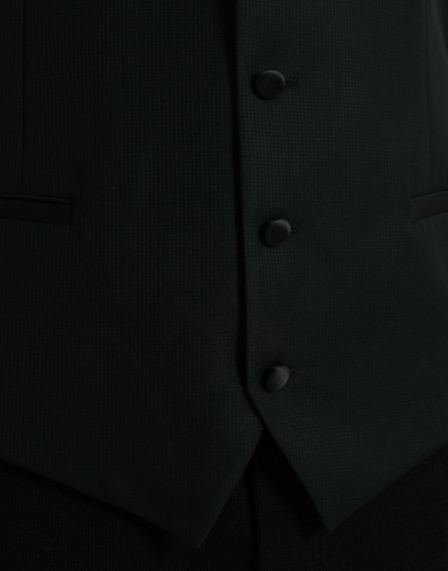 Gilet-robe noir en laine de Dolce & Gabbana, gilet formel.
