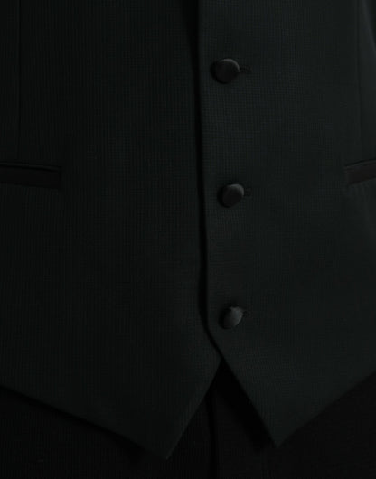Gilet-robe noir en laine de Dolce & Gabbana, gilet formel.