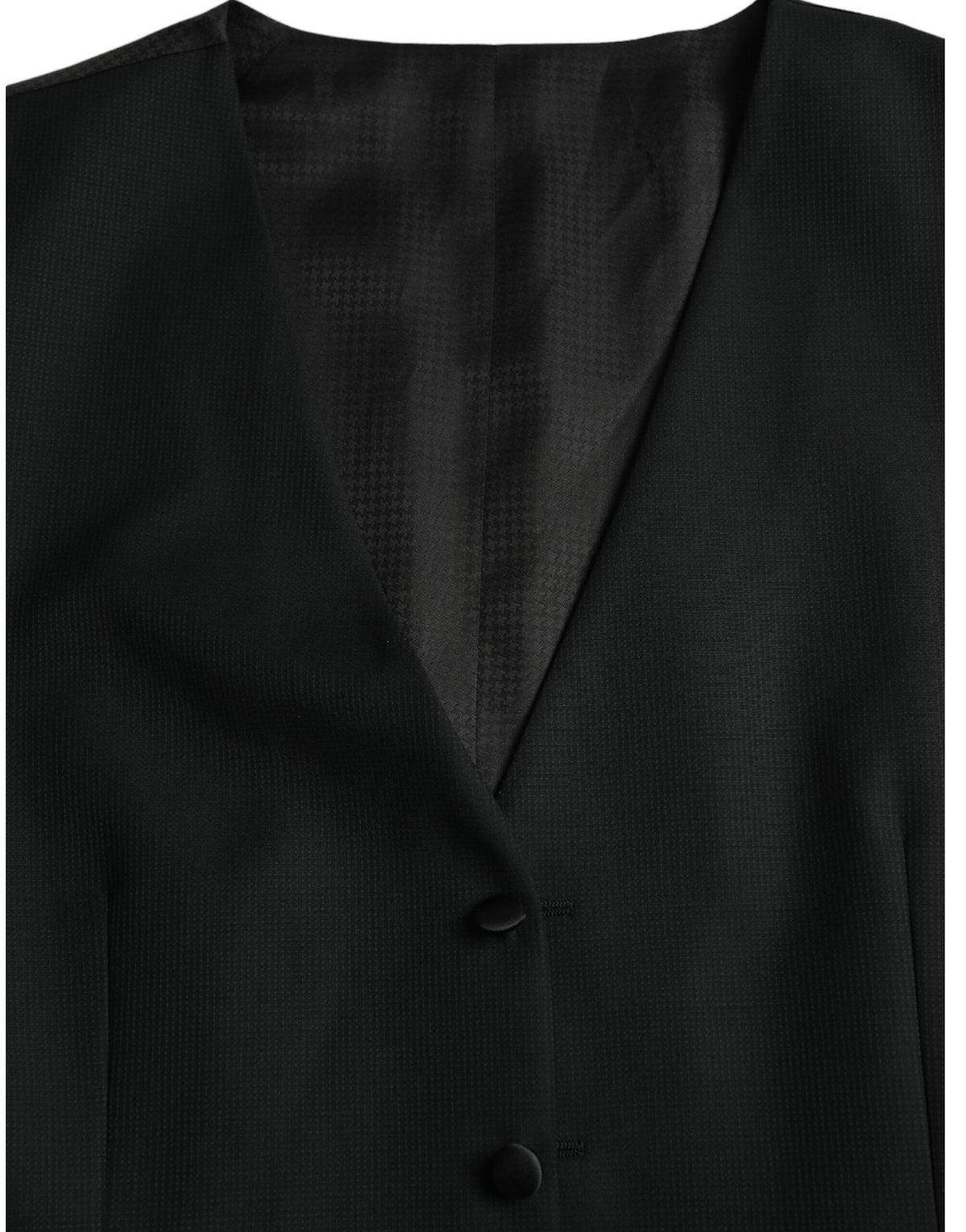 Dolce & Gabbana Black Wool Waistcoat - Elegant Formal Vest