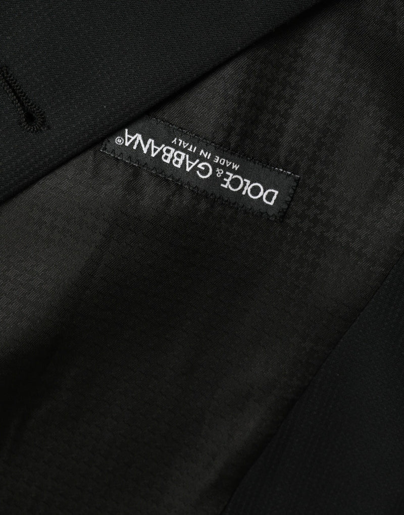Dolce & Gabbana Black Wool Waistcoat - Elegant Formal Vest