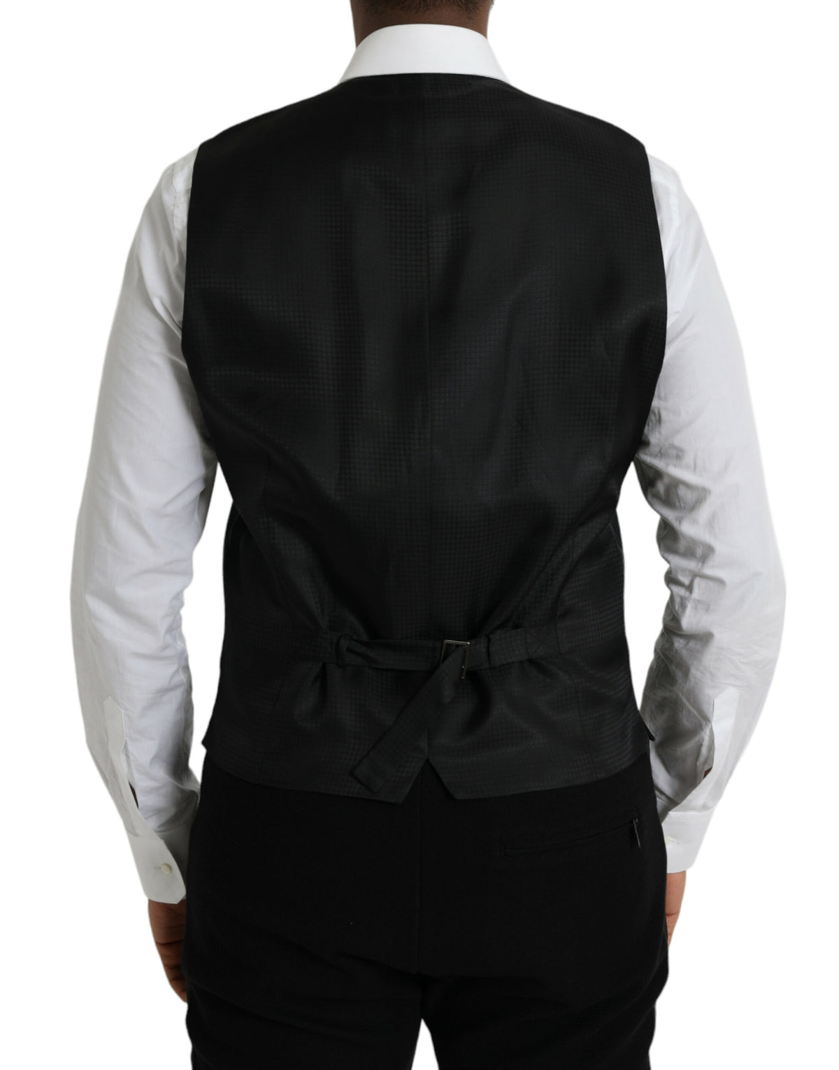 Dolce & Gabbana Black Wool Waistcoat - Elegant Formal Vest