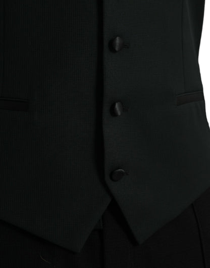 Gilet-robe noir en laine de Dolce & Gabbana, gilet formel.
