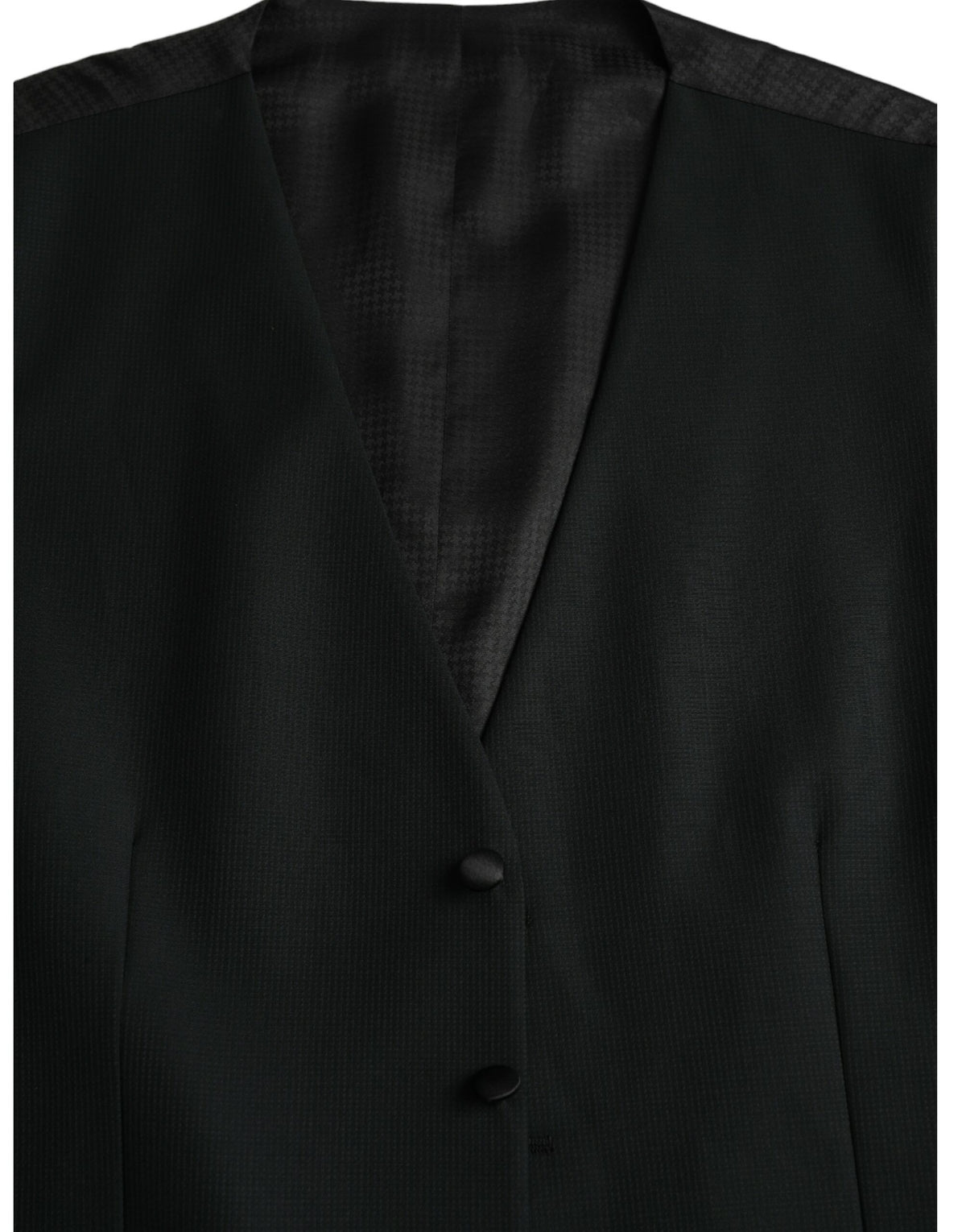 Dolce & Gabbana Black Wool Waistcoat - Elegant Formal Vest