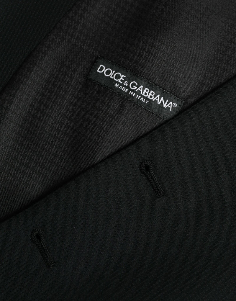 Dolce & Gabbana Black Wool Waistcoat - Elegant Formal Vest