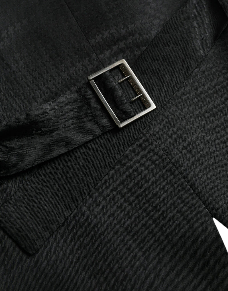 Dolce & Gabbana Black Wool Waistcoat - Elegant Formal Vest