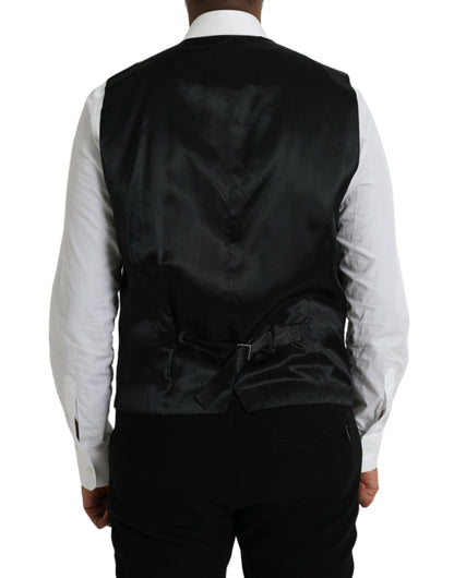 Dolce & Gabbana Zwarte Wollen Vestjurk Formeel Vest