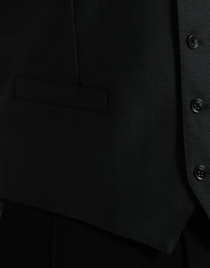 Dolce & Gabbana Zwarte Wollen Vestjurk Formeel Vest