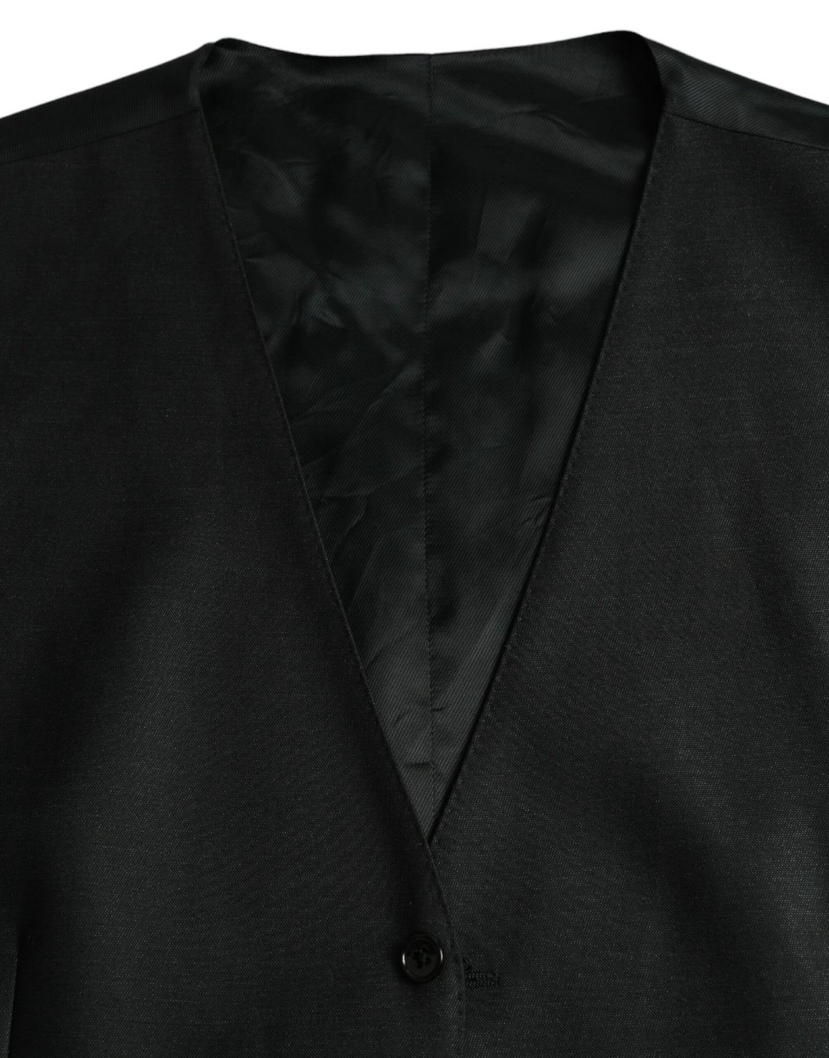 Dolce & Gabbana Black Wool Waistcoat - Elegant Formal Vest