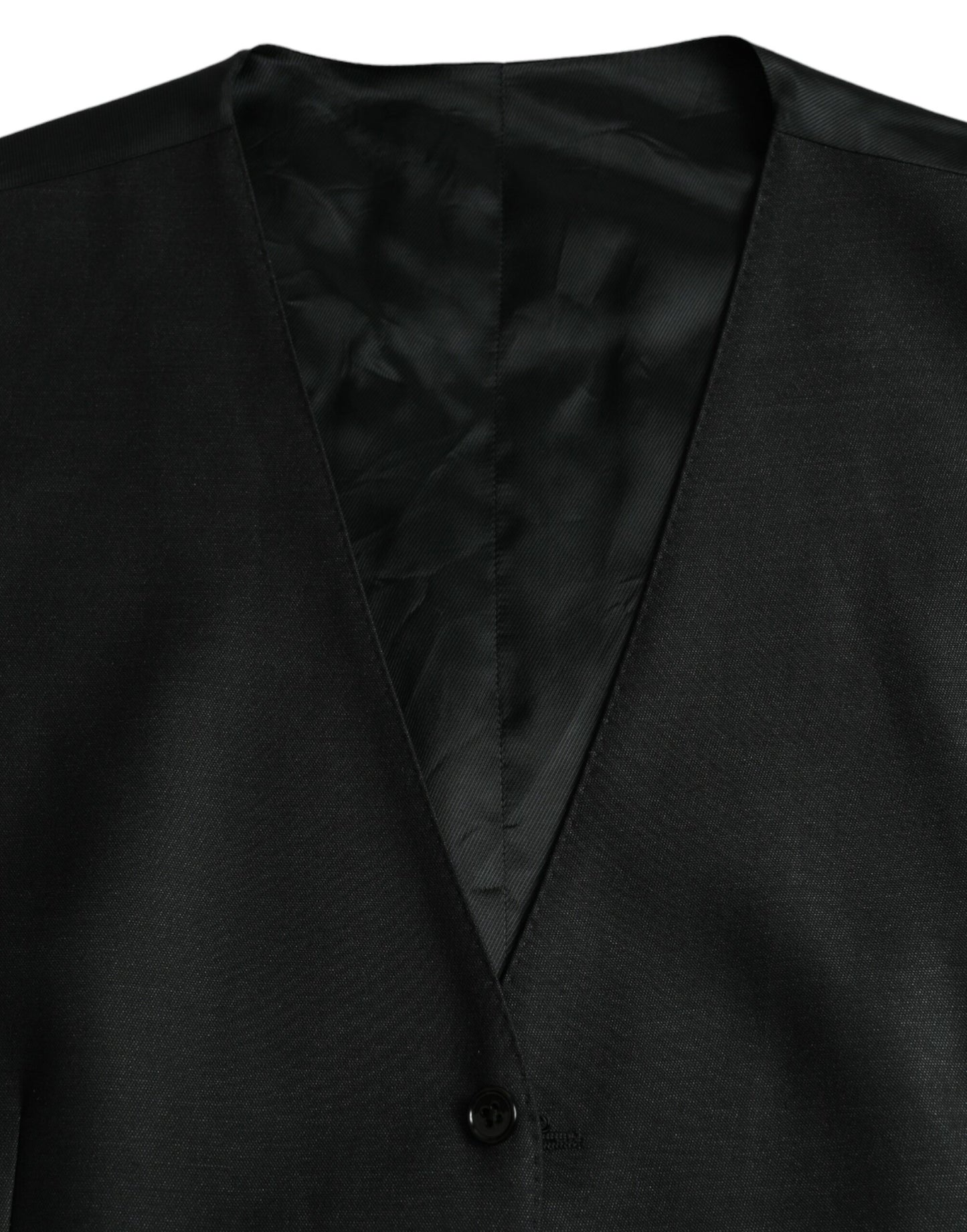 Dolce & Gabbana Zwarte Wollen Vestjurk Formeel Vest