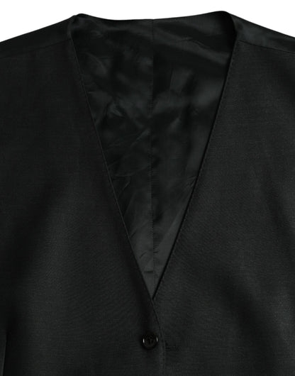 Dolce & Gabbana Zwarte Wollen Vestjurk Formeel Vest