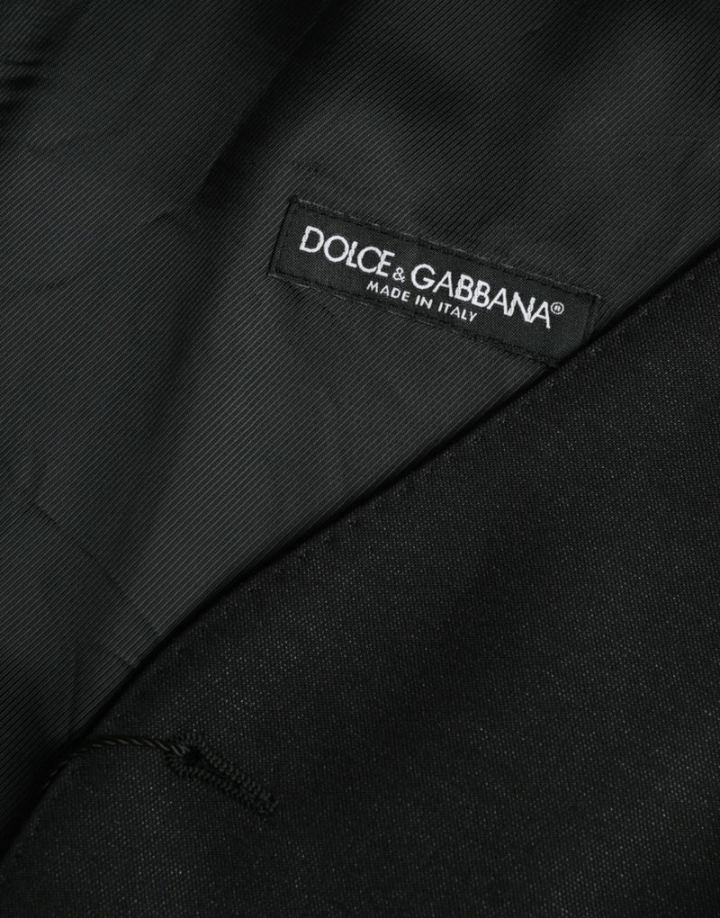 Dolce & Gabbana Black Wool Waistcoat - Elegant Formal Vest