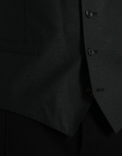 Gilet-robe noir en laine de Dolce & Gabbana, gilet formel.