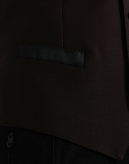 Dolce & Gabbana Bruine wollen vestjurk, formeel vest