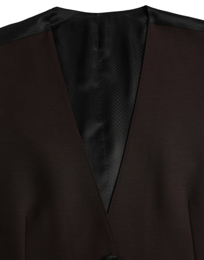 Dolce & Gabbana Bruine wollen vestjurk, formeel vest