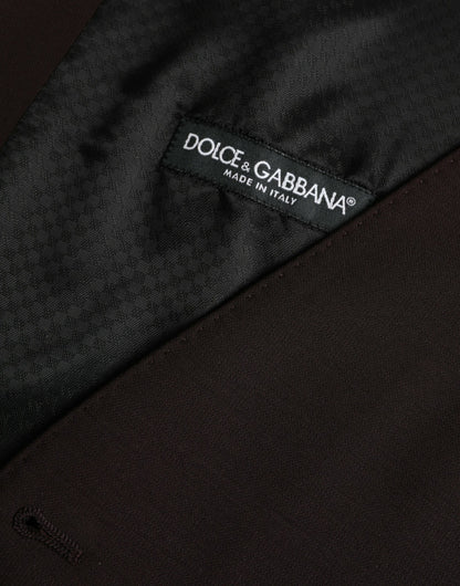 Dolce & Gabbana Bruine wollen vestjurk, formeel vest
