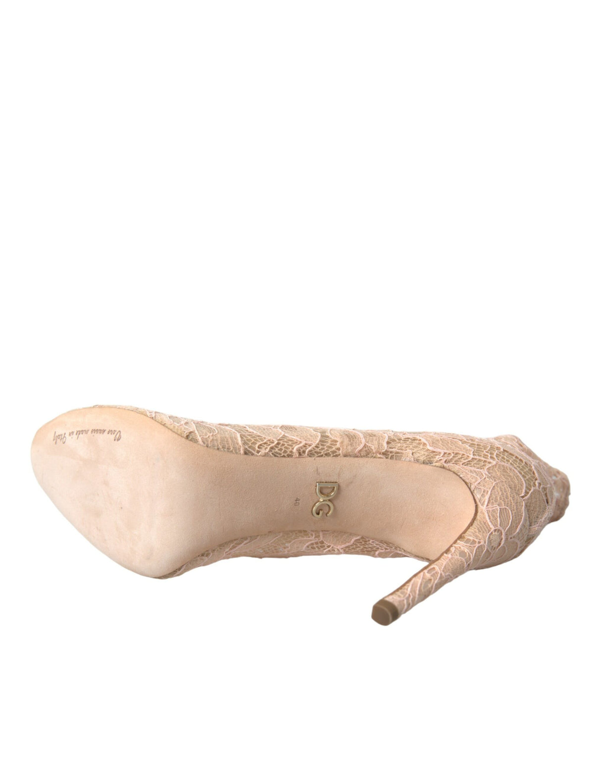 Dolce & Gabbana Beige Stretch Taormina Lace Boots