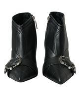 Dolce & Gabbana Black Devotion Quilted Buckled Boots