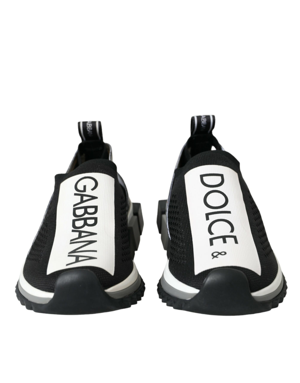 Dolce & Gabbana Sorrento Black and White Slip-On Sneakers