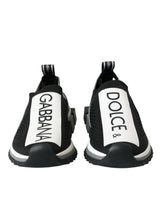 Dolce & Gabbana Sorrento Black and White Slip-On Sneakers