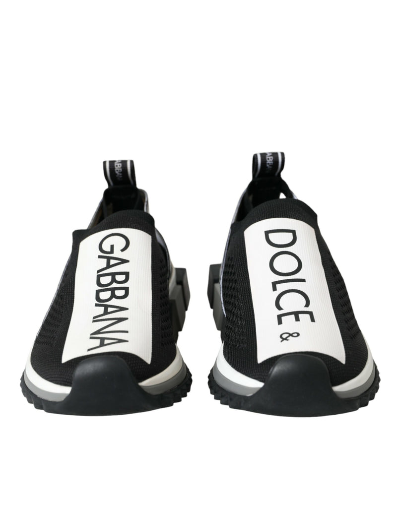 Dolce & Gabbana Sorrento Noir et Blanc Slip-On Sneakers