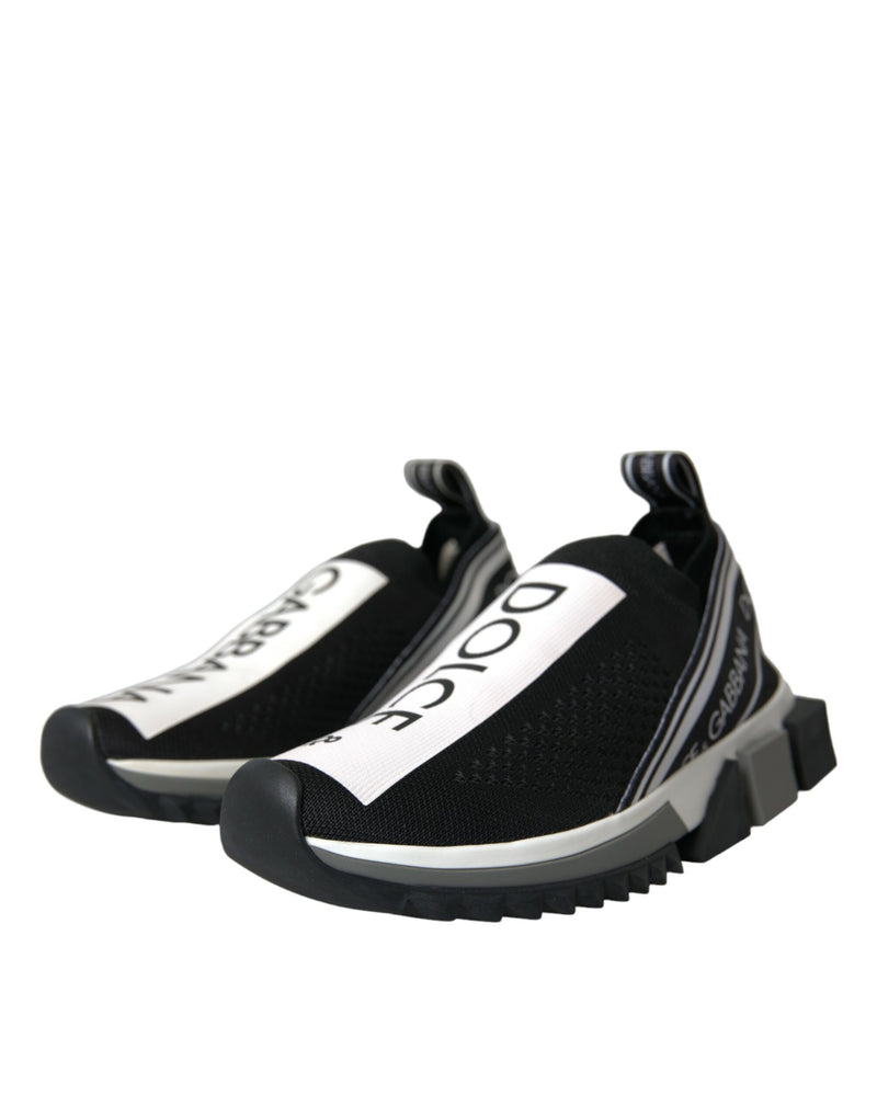 Dolce & Gabbana Sorrento Noir et Blanc Slip-On Sneakers