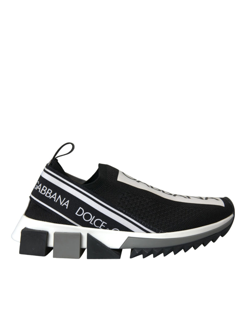 Dolce & Gabbana Sorrento Noir et Blanc Slip-On Sneakers