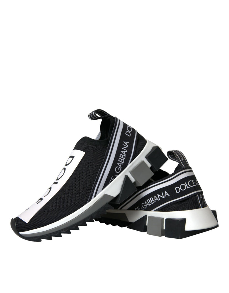 Dolce & Gabbana Sorrento Noir et Blanc Slip-On Sneakers