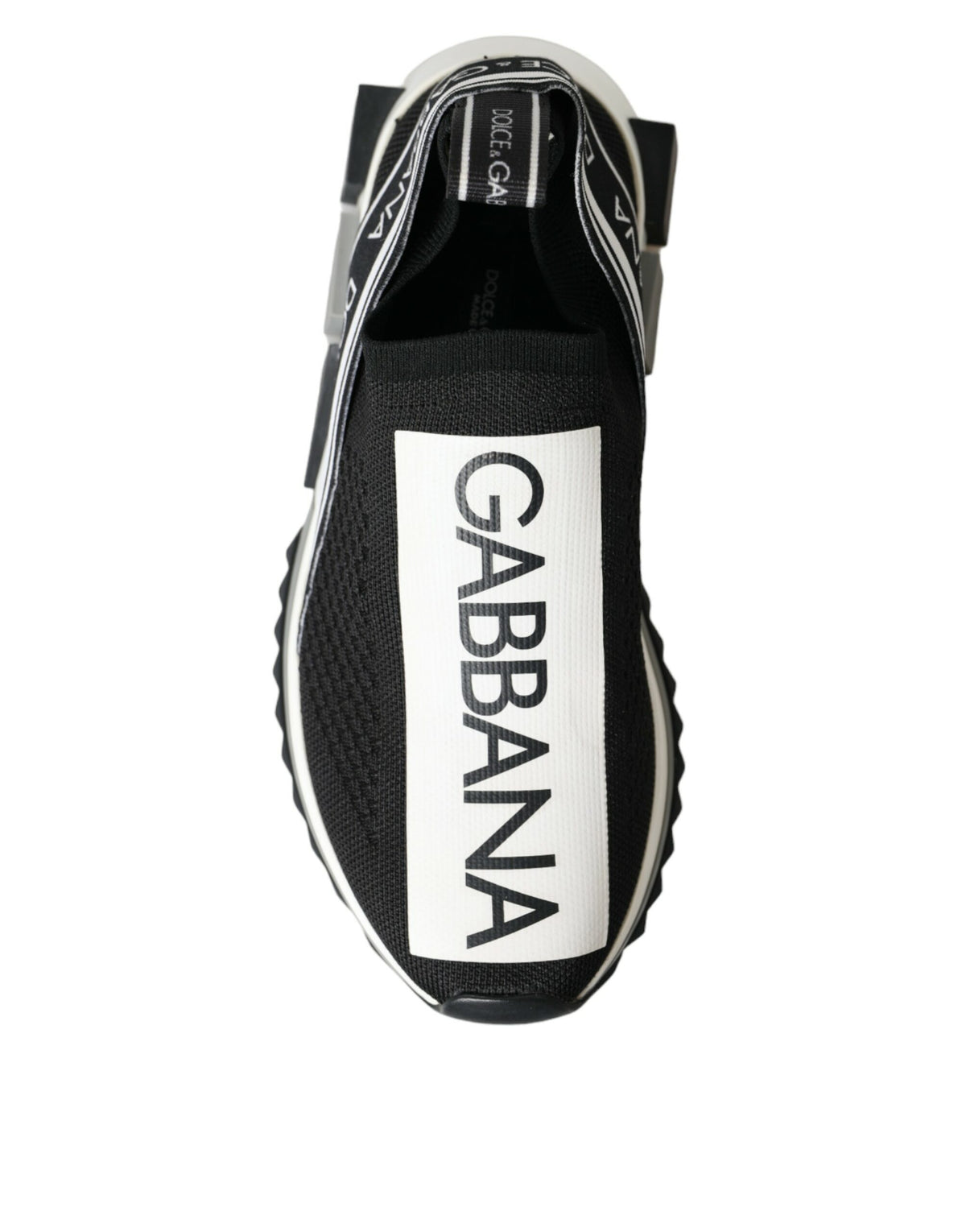 Dolce & Gabbana Sorrento Black and White Slip-On Sneakers
