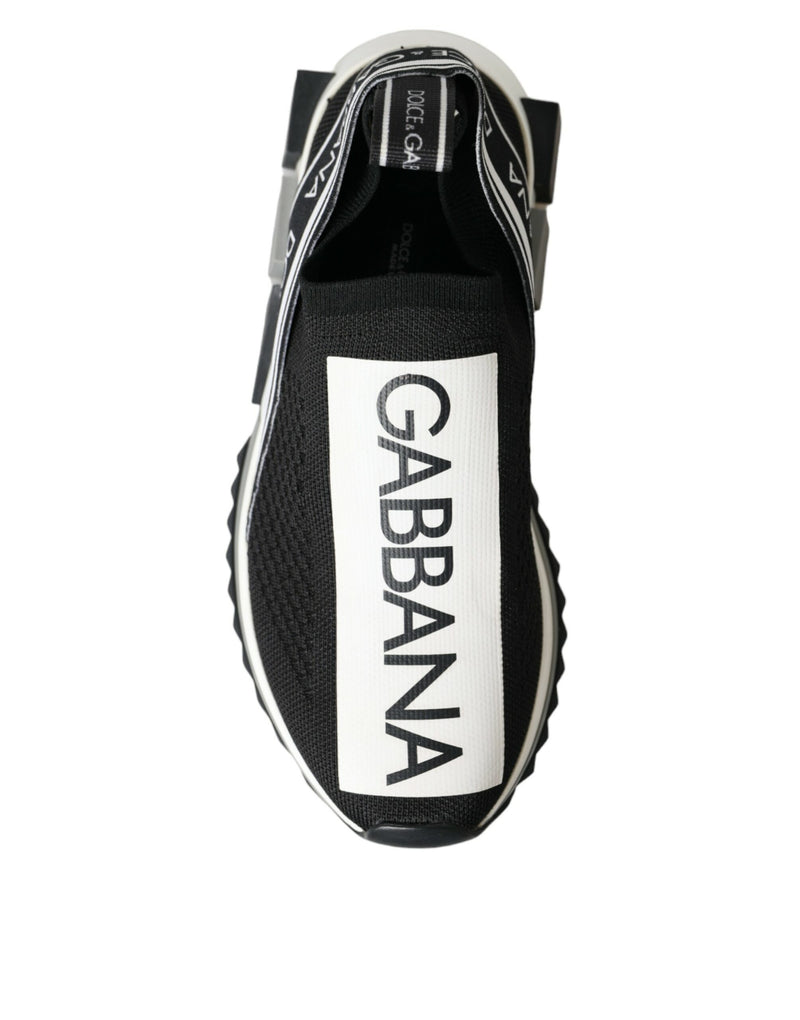Dolce & Gabbana Sorrento Noir et Blanc Slip-On Sneakers