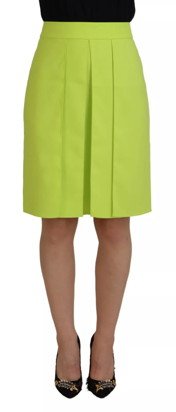 Jupe Plissée A-line Taille Haute Verte Dsquared²