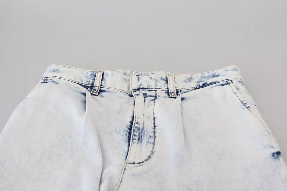 Dsquared² Light Blue High Waist Straight Denim Jeans