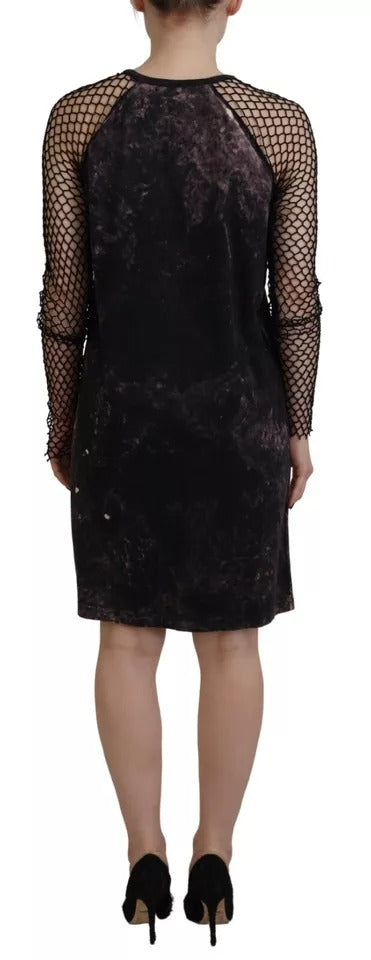 Dsquared² Robe Shift en Coton à Manches Longues Tie-Dye Multicolore