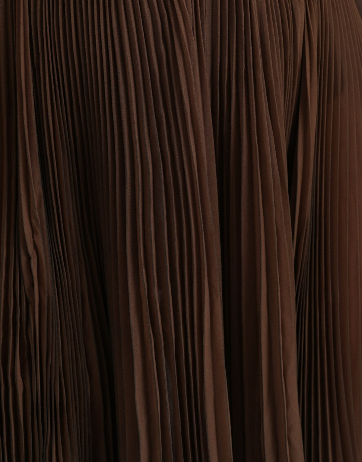 Dolce & Gabbana Jupe Midi Plissée Taille Haute en Polyester Marron