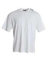 T-shirt en jersey de coton blanc cassé à col rond de Balenciaga