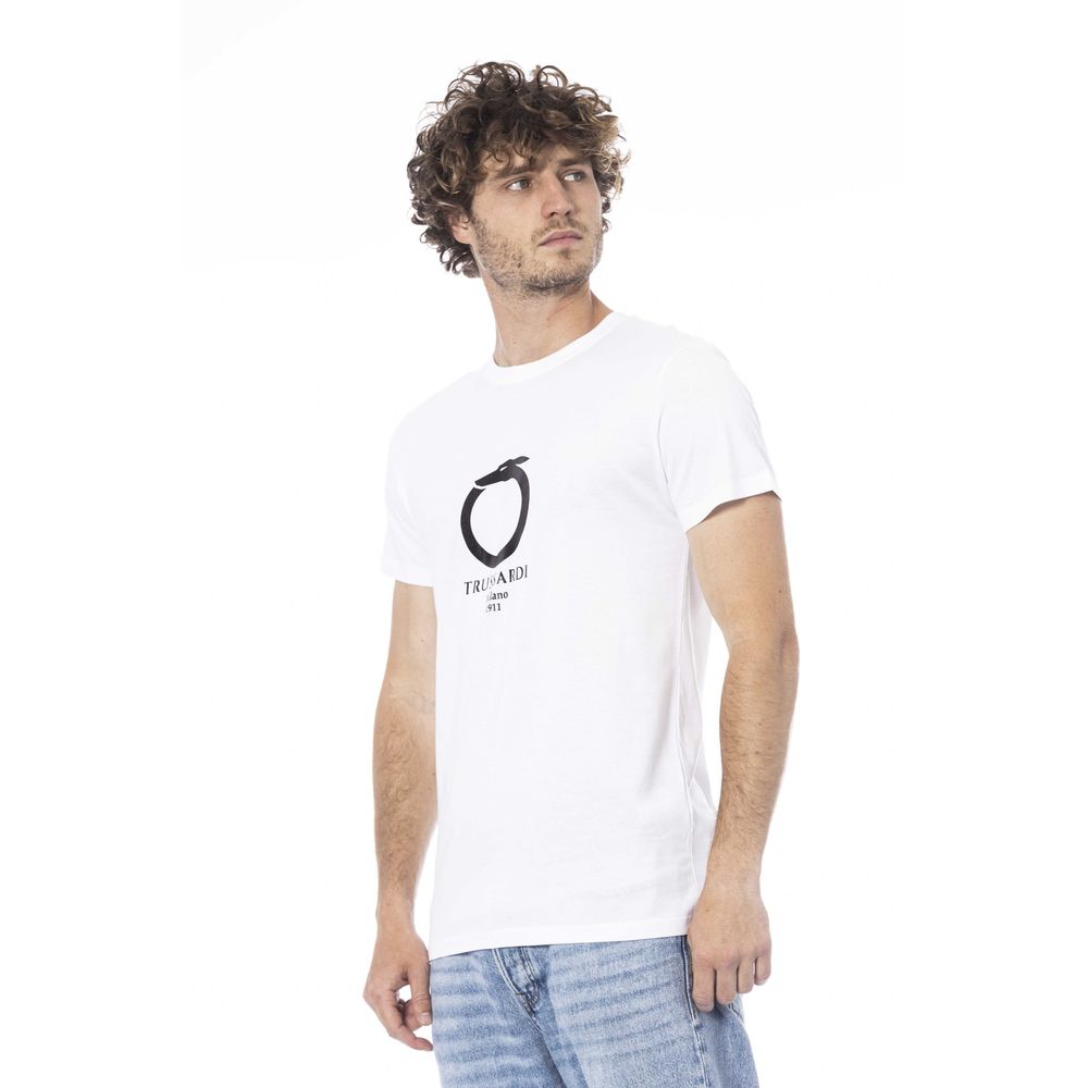 T-shirt en coton blanc pour plage de Trussardi